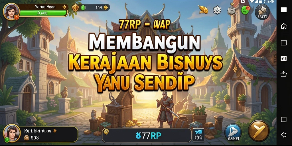 Tampilan gameplay saat membangun kerajaan bisnis di 77RP.