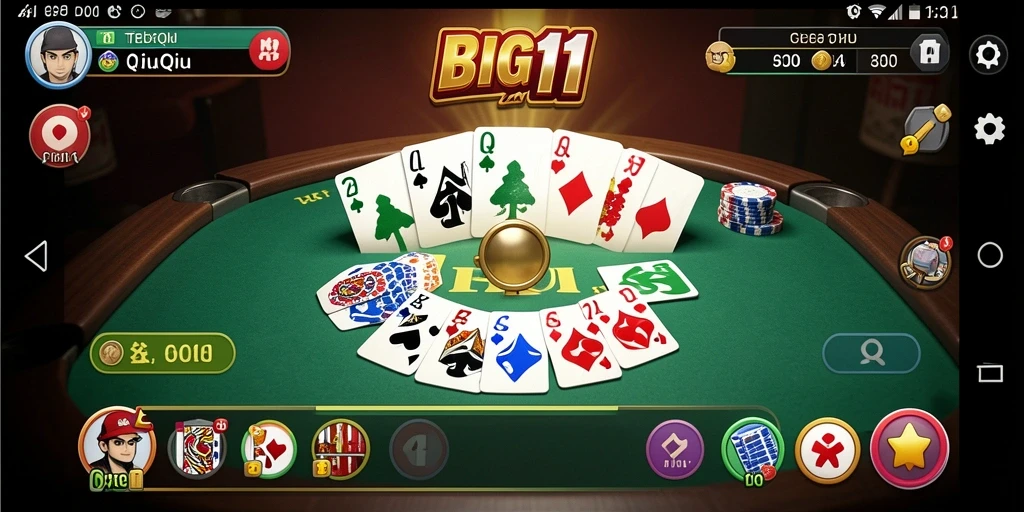 Tampilan gameplay QiuQiu yang seru dan interaktif dalam BIG11.