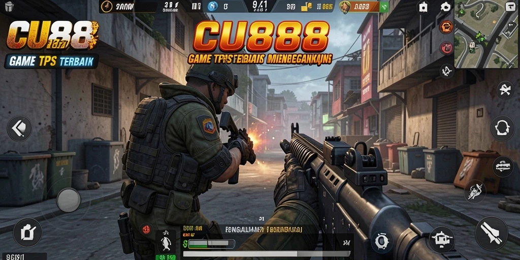 Screenshot utama CU888 menampilkan aksi permainan TPS yang mendebarkan.