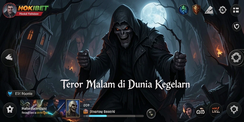 Tangkapan layar menyeramkan dari gameplay HOKIBET yang intens.