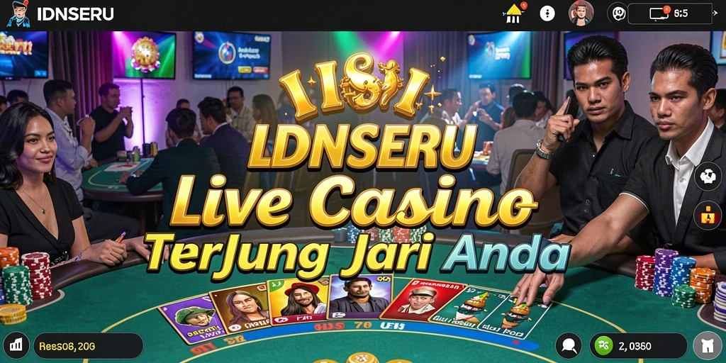 Tampilan menarik dari gameplay Live Casino di IDNSERU yang mengasyikkan.