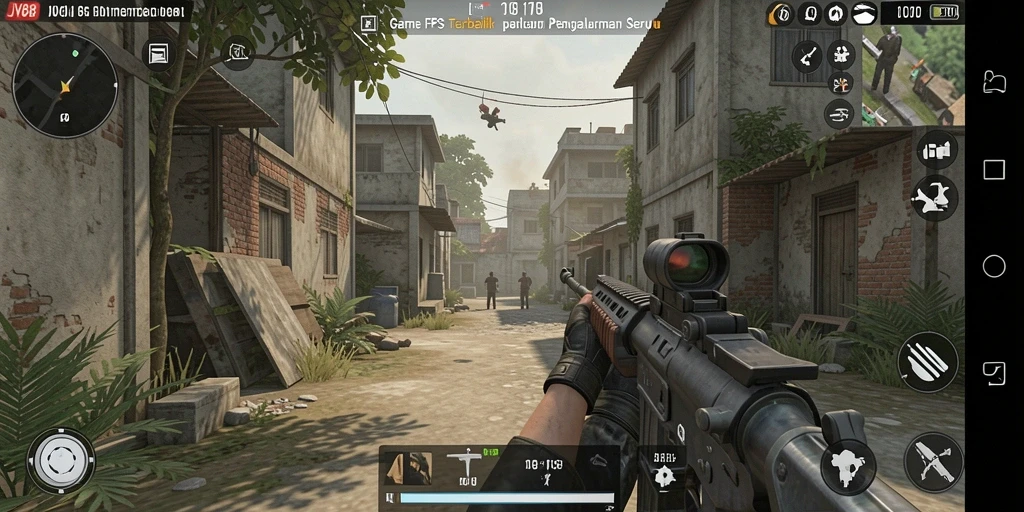 Tampilan gameplay mendebarkan di JV88 dengan aksi tembak-menembak yang intens.