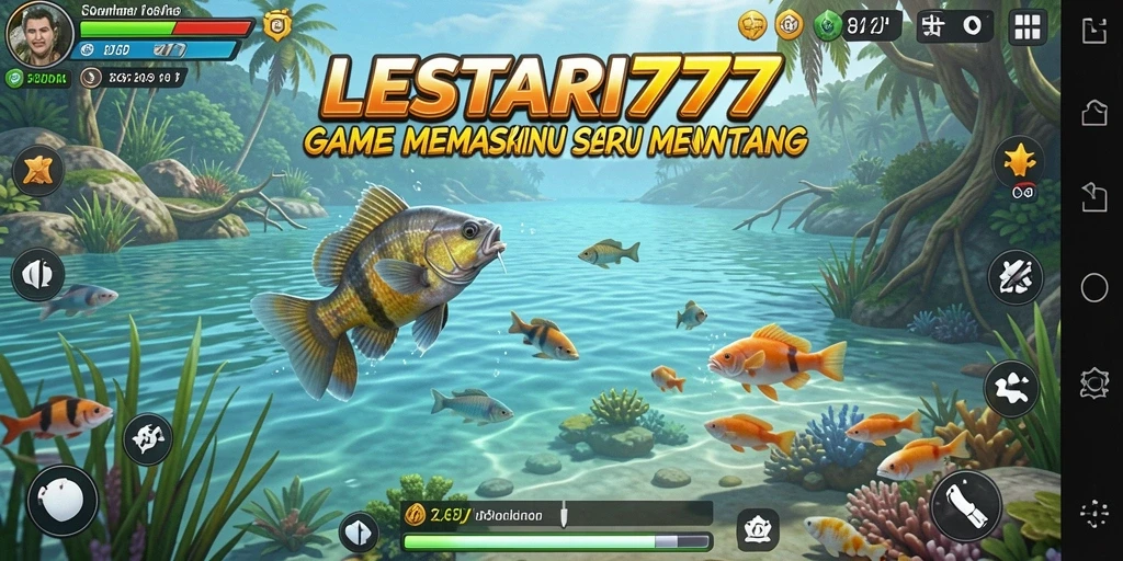 Gameplay seru memancing di LESTARI777 dengan beragam ikan.