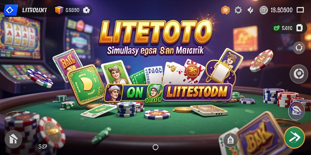 Gameplay menarik dalam LITETOTO yang menggambarkan suasana kasino.