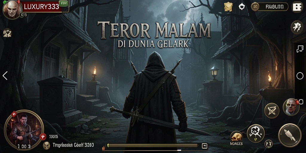 Gameplay menegangkan dengan suasana menyeramkan di mansion tua.