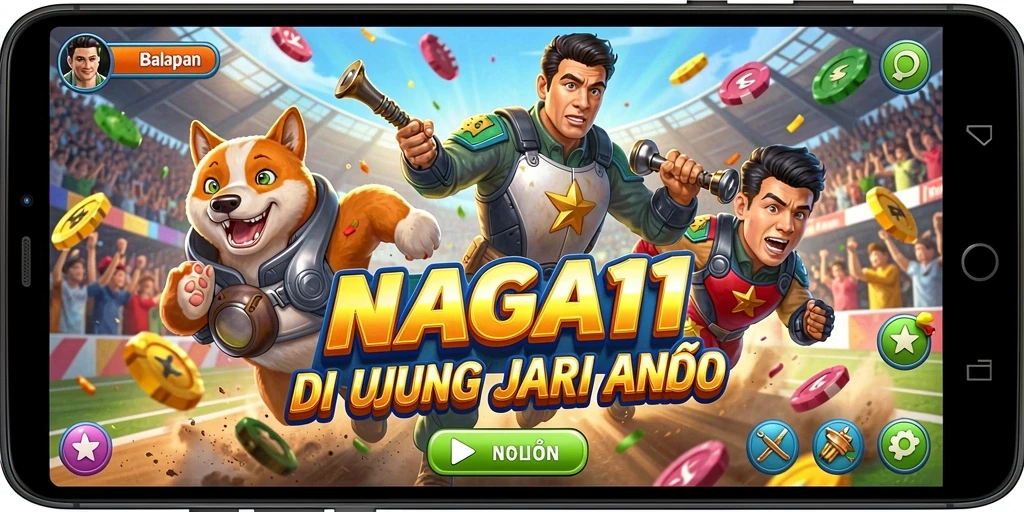 Screenshot gameplay NAGA11 menampilkan balapan yang mendebarkan dengan efek grafis yang keren.