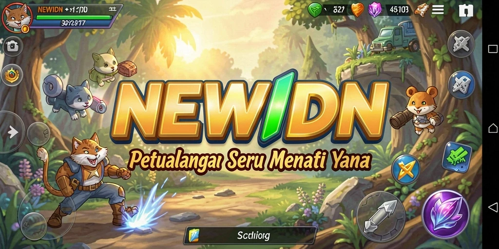 Screenshot gameplay <strong>NEWIDN</strong> yang menunjukkan aksi petualangan yang seru.
