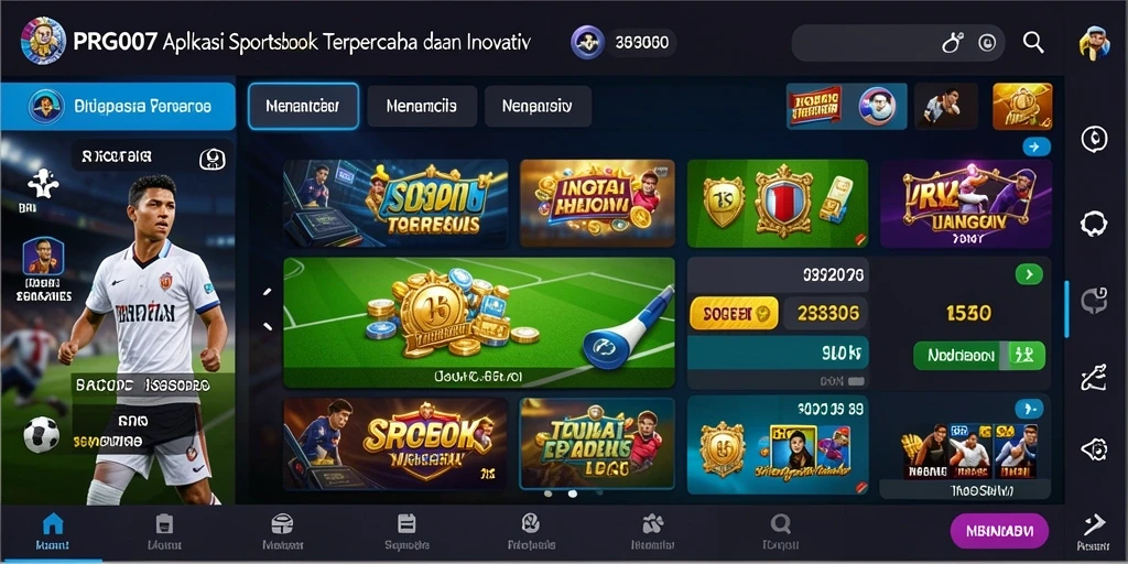 Tampilan screenshot PRG007 yang menunjukkan antarmuka taruhan olahraga.