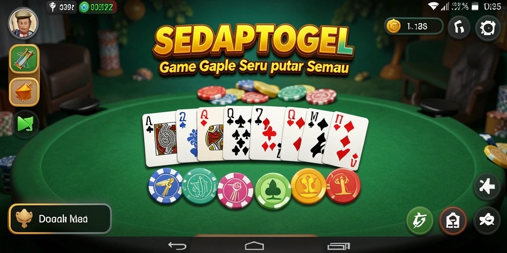 Tampilan gameplay Gaple yang menarik dan seru.
