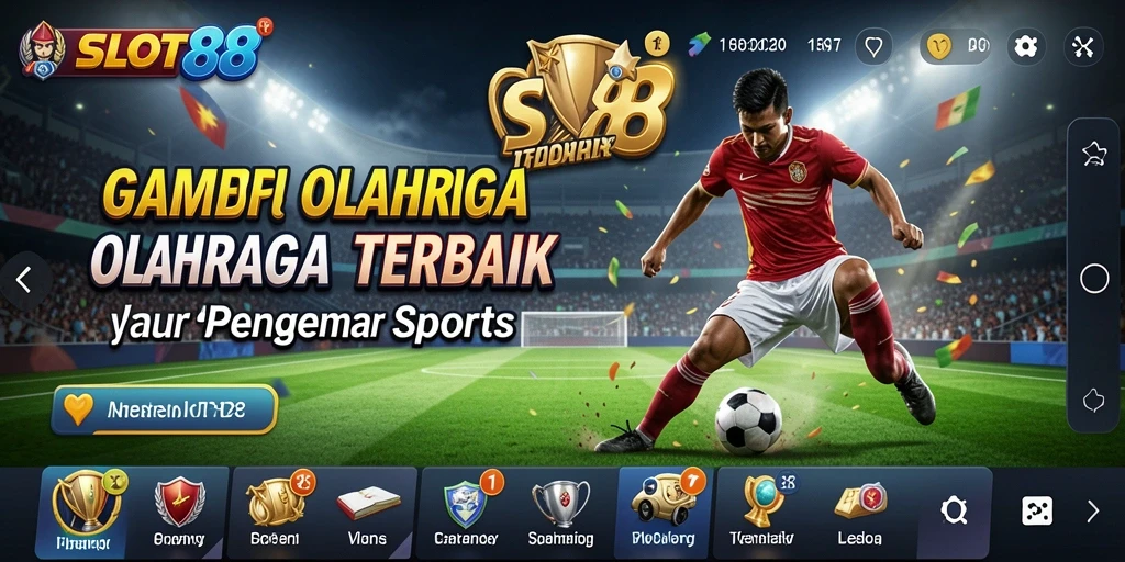 Tampilan gameplay SLOT88 dengan aksi olahraga yang seru.