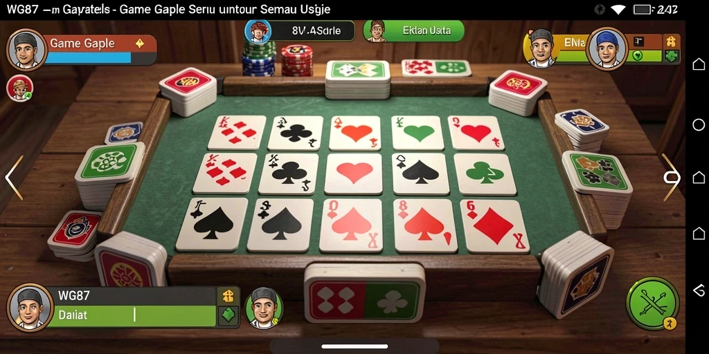 Tampilan gameplay seru dari game Gaple WG87.